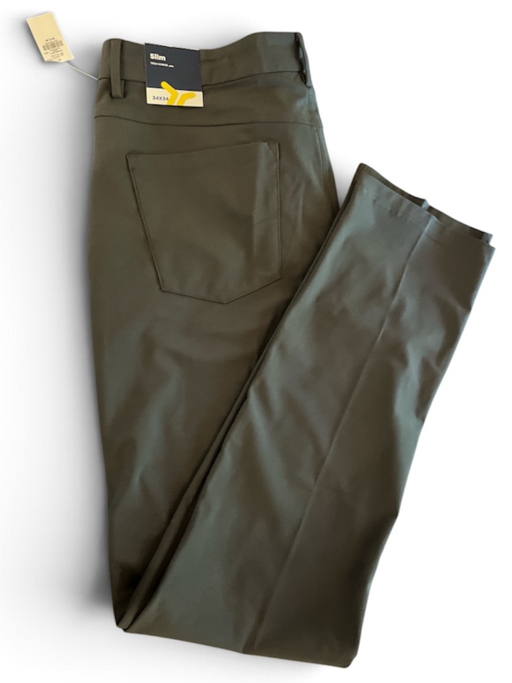 NWT Old Navy Men's Gray Slim Stretch Tech Hybrid Pants 34x34